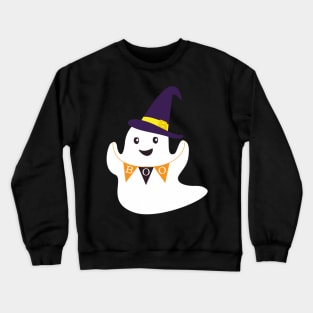 Boo Cute Ghost - Happy Halloween Crewneck Sweatshirt